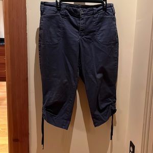 Not Your Daughters Jeans (NYDJ), capri w synched sides, size 12, blue color